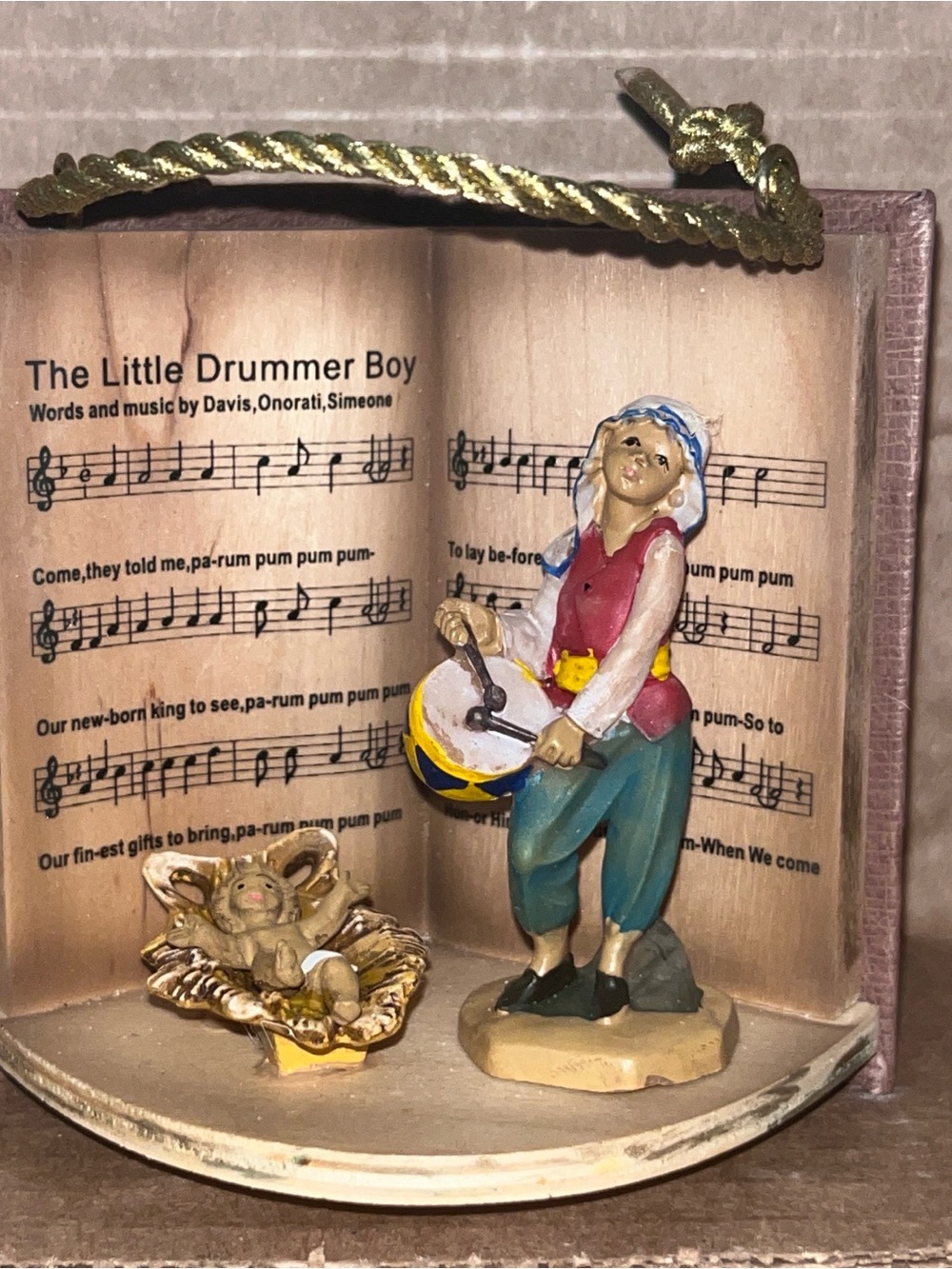 VTG 2004 Roman Inc Little Drummer Boy Songbook Holiday Ornament 771